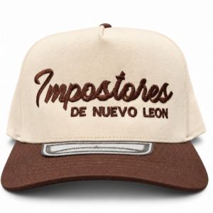 Impostores de Nuevo León beige and brown embroidered baseball cap